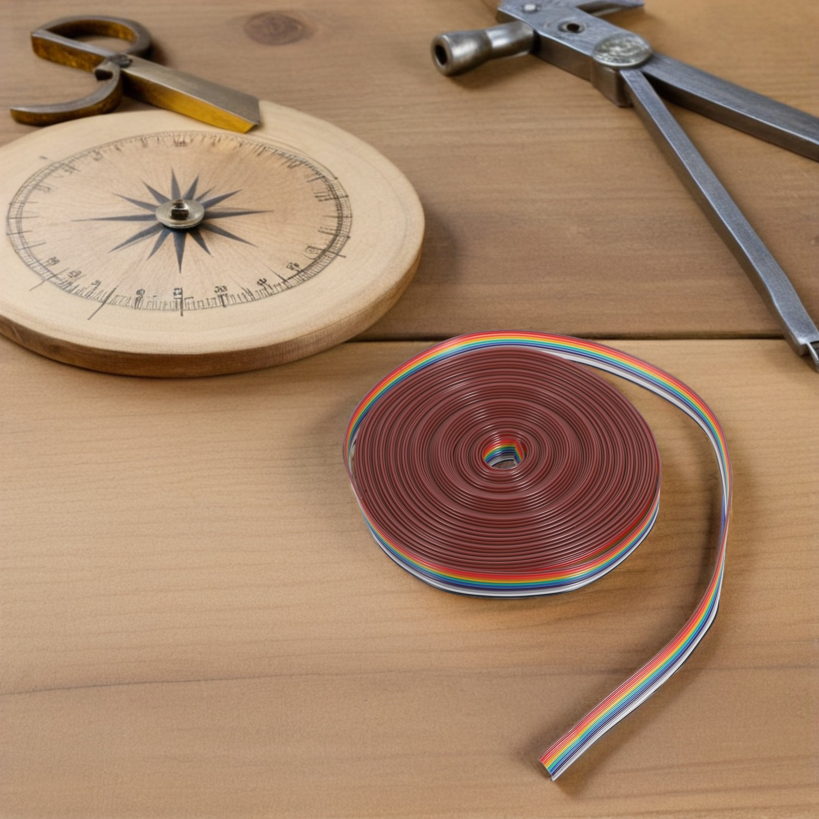 1 لفة كابل شريطي مسطح IDC 10P  - مراجعة Copper Wire Roll وسعره