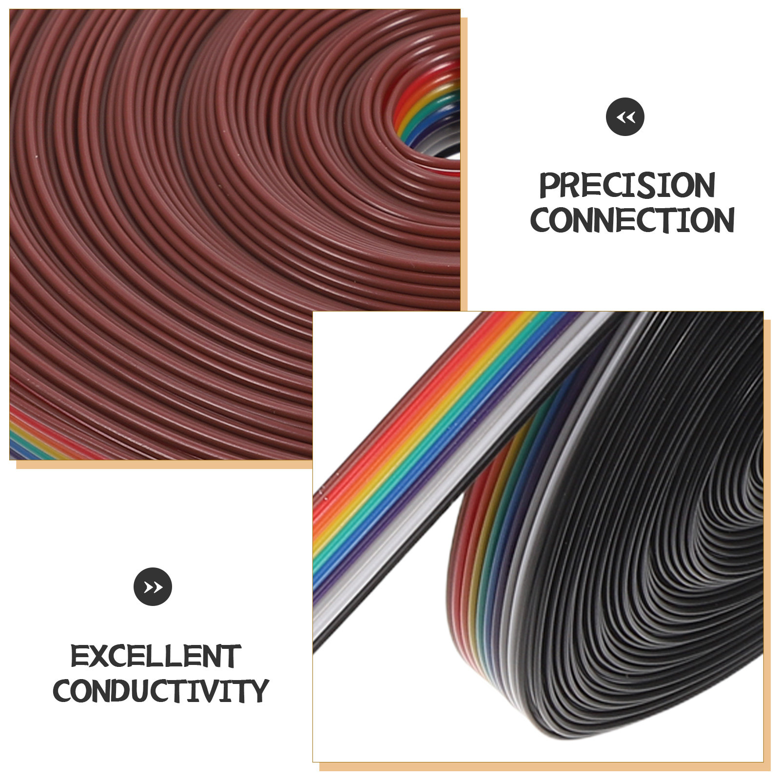 1 لفة كابل شريطي مسطح IDC 10P  - مراجعة Copper Wire Roll وسعره